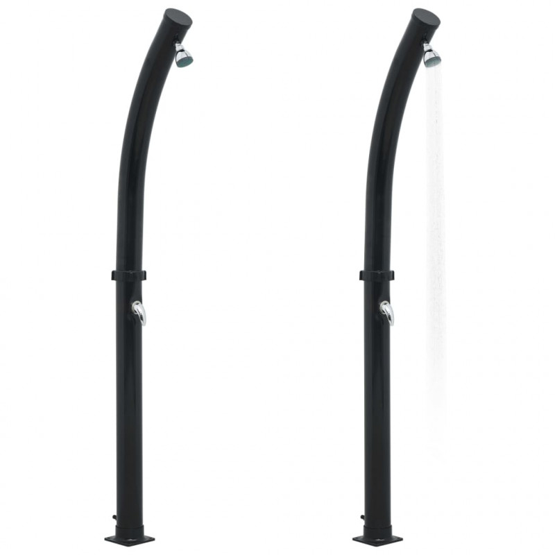 Prysznic solarny, czarny, 214 cm, 20 L