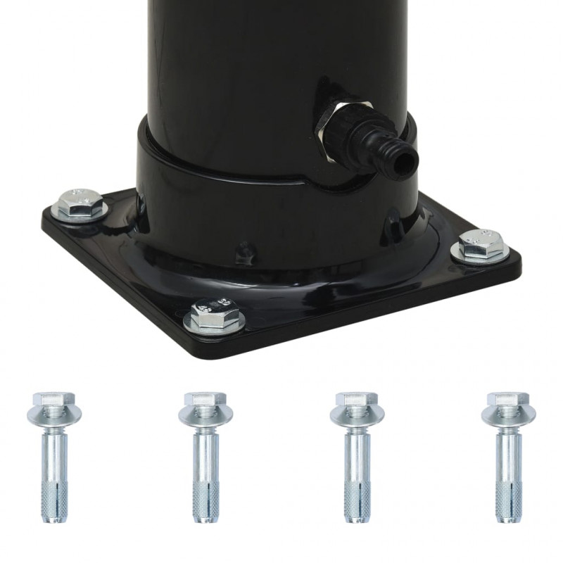 Prysznic solarny, czarny, 214 cm, 20 L