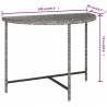Stolik ogrodowy, szary, 100x50x75 cm, rattan PE