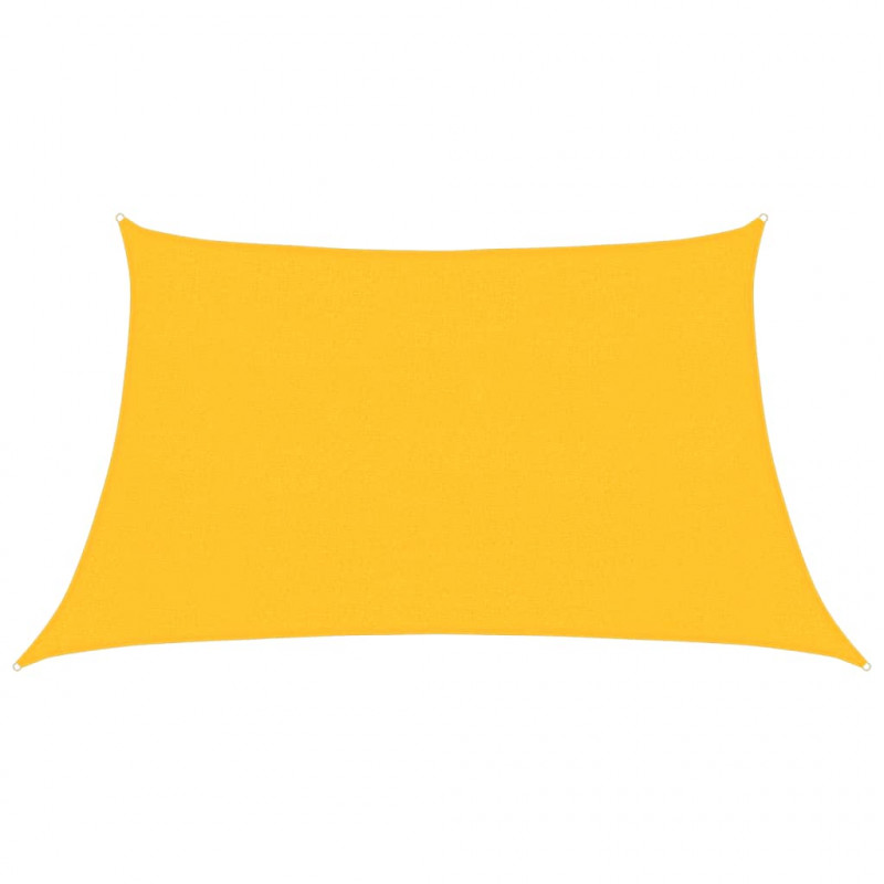 Żagiel przeciwsłoneczny, 160 g/m², żółty, 3/4x2 m, HDPE