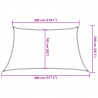 Żagiel przeciwsłoneczny, 160 g/m², żółty, 3/4x2 m, HDPE