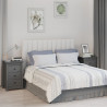 Szafki nocne, 2 szt., szare, 40x35x61,5 cm, lite drewno sosnowe