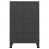 Szafa w stylu industrialnym, antracytowa, 67x35x107 cm, stal