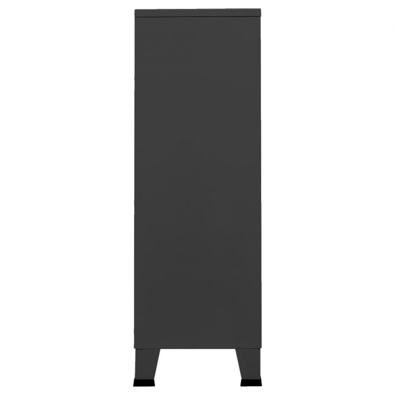 Szafa w stylu industrialnym, antracytowa, 67x35x107 cm, stal
