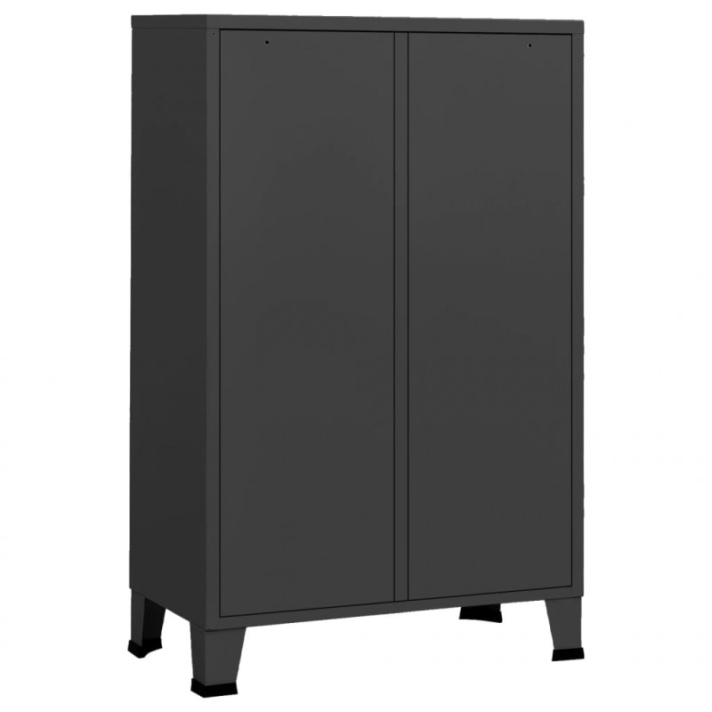 Szafa w stylu industrialnym, antracytowa, 67x35x107 cm, stal