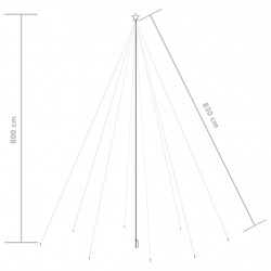 Choinka z lampek, wewn./zewn., 1300 niebieskich diod LED, 8 m