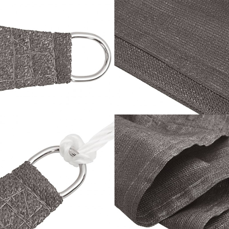 Żagiel przeciwsłoneczny, 160 g/m², antracyt, 4/5x3 m, HDPE