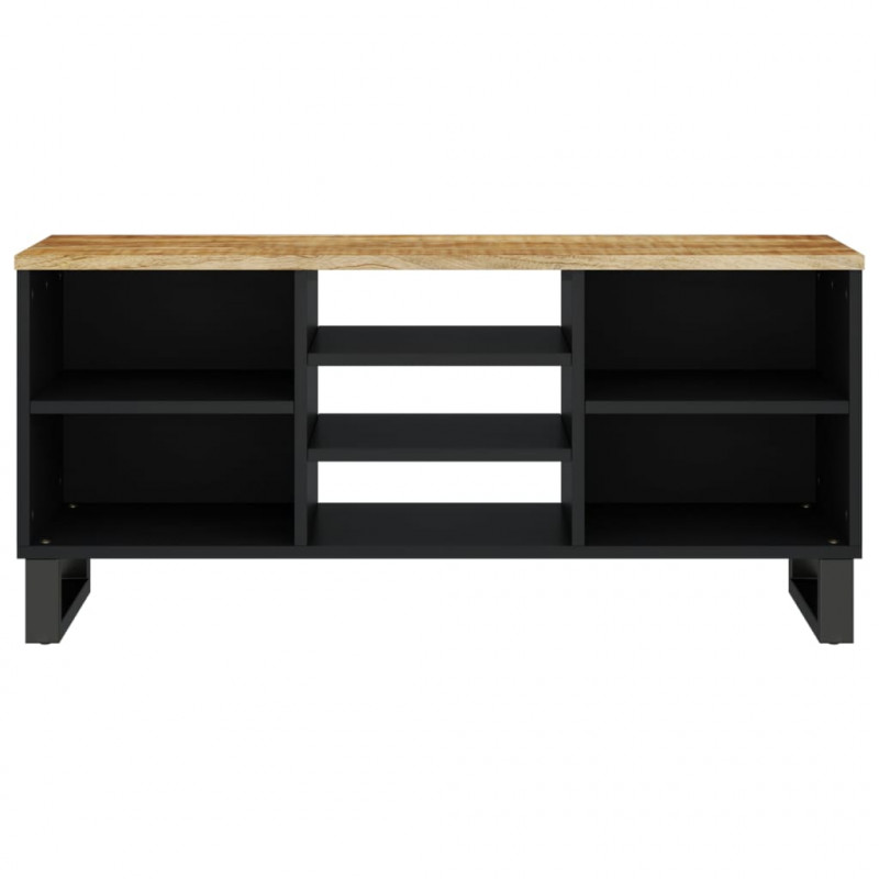 Szafka RTV, 100x33x46 cm, mango i materiał drewnopochodny