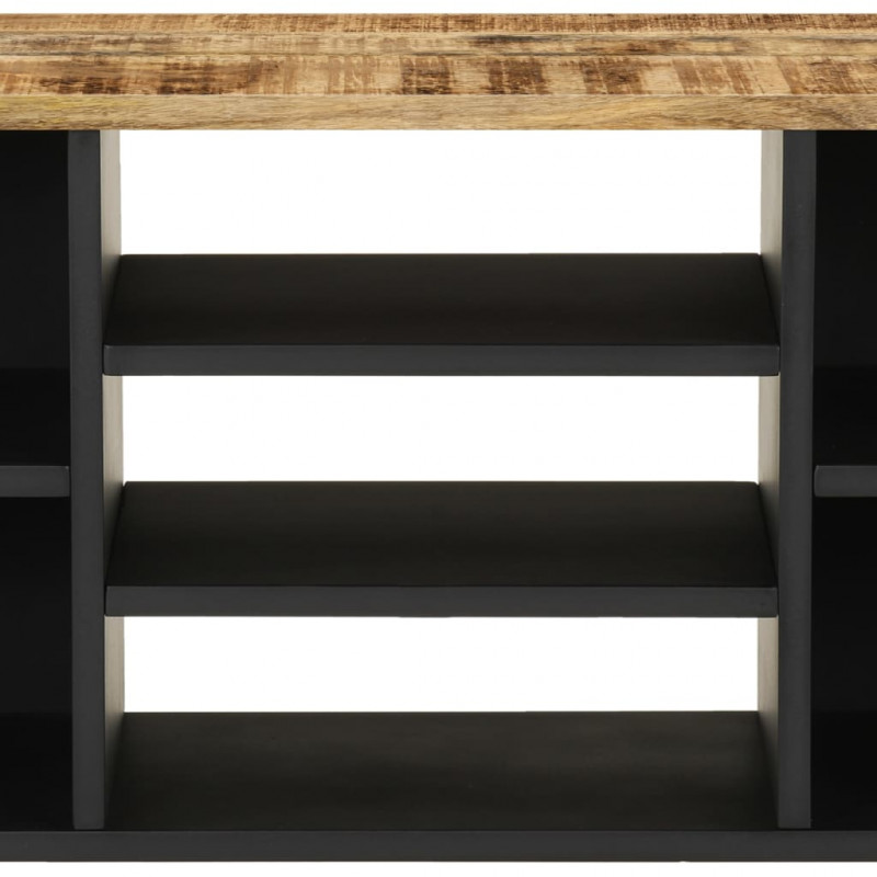 Szafka RTV, 100x33x46 cm, mango i materiał drewnopochodny
