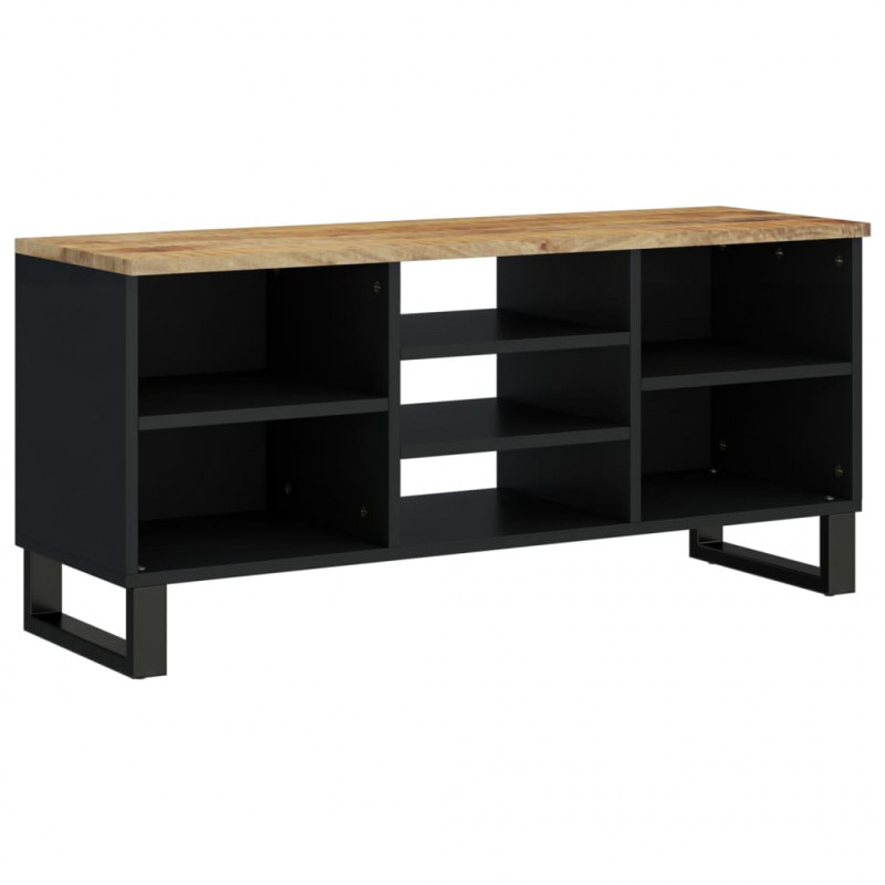 Szafka RTV, 100x33x46 cm, mango i materiał drewnopochodny