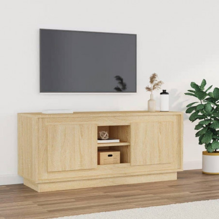 Szafka pod TV, dąb sonoma, 102x35x45 cm materiał drewnopochodny