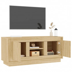 Szafka pod TV, dąb sonoma, 102x35x45 cm materiał drewnopochodny