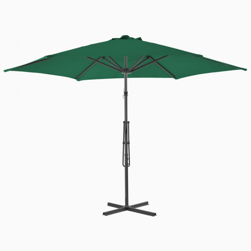 Parasol ogrodowy na słupku stalowym, 300 cm, zielony