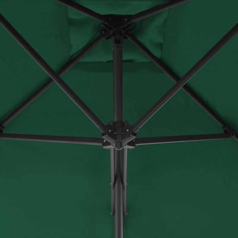 Parasol ogrodowy na słupku stalowym, 300 cm, zielony