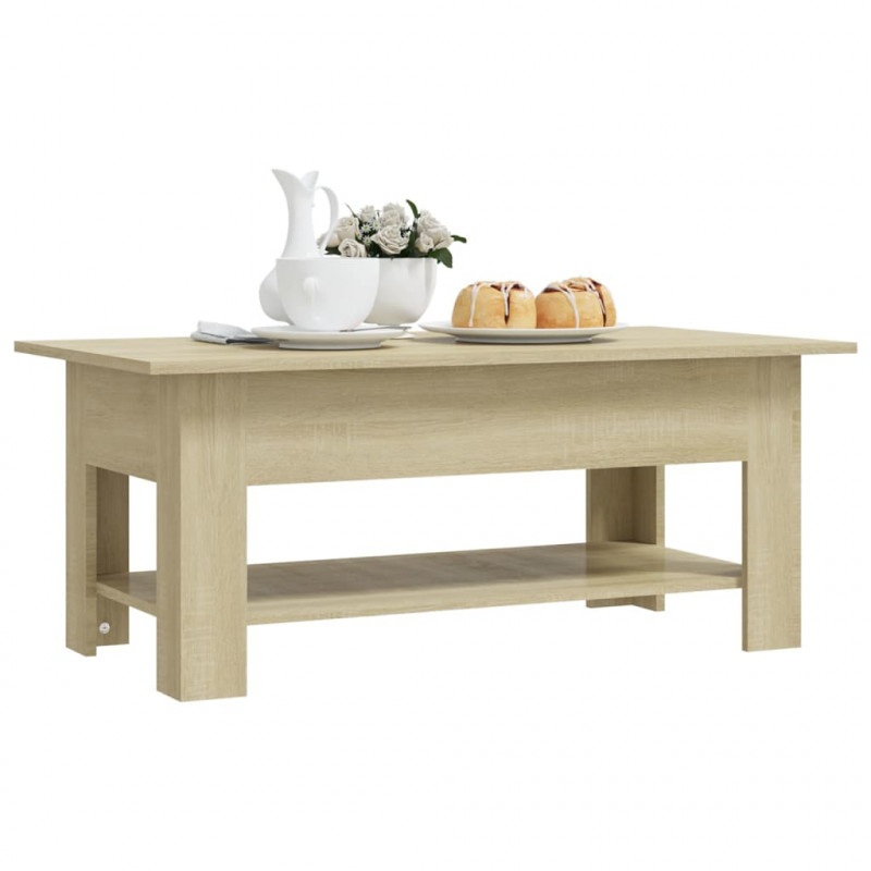 Stolik kawowy, dąb sonoma, 102x55x42, materiał drewnopochodny