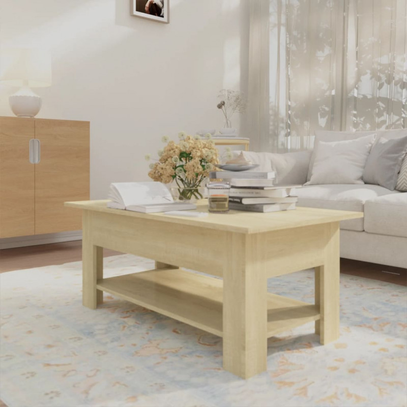 Stolik kawowy, dąb sonoma, 102x55x42, materiał drewnopochodny