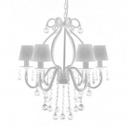 Żyrandol z 2300 kryształkami, biały