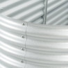 Podwyższona donica z galwanizowanej stali 320x80x81 cm, srebrna