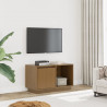Szafka pod TV, miodowy brąz, 74x35x44 cm, lite drewno sosnowe