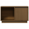 Szafka pod TV, miodowy brąz, 74x35x44 cm, lite drewno sosnowe