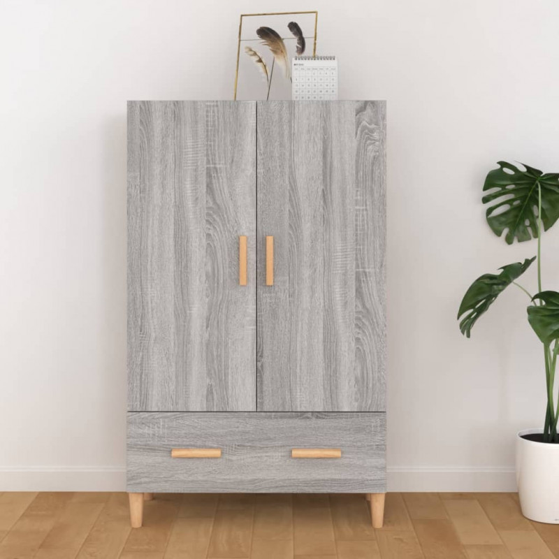 Szafka, szary dąb sonoma, 70x31x115 cm, materiał drewnopochodny