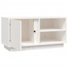 Szafka pod telewizor, biała, 80x35x40,5 cm, lite drewno sosnowe