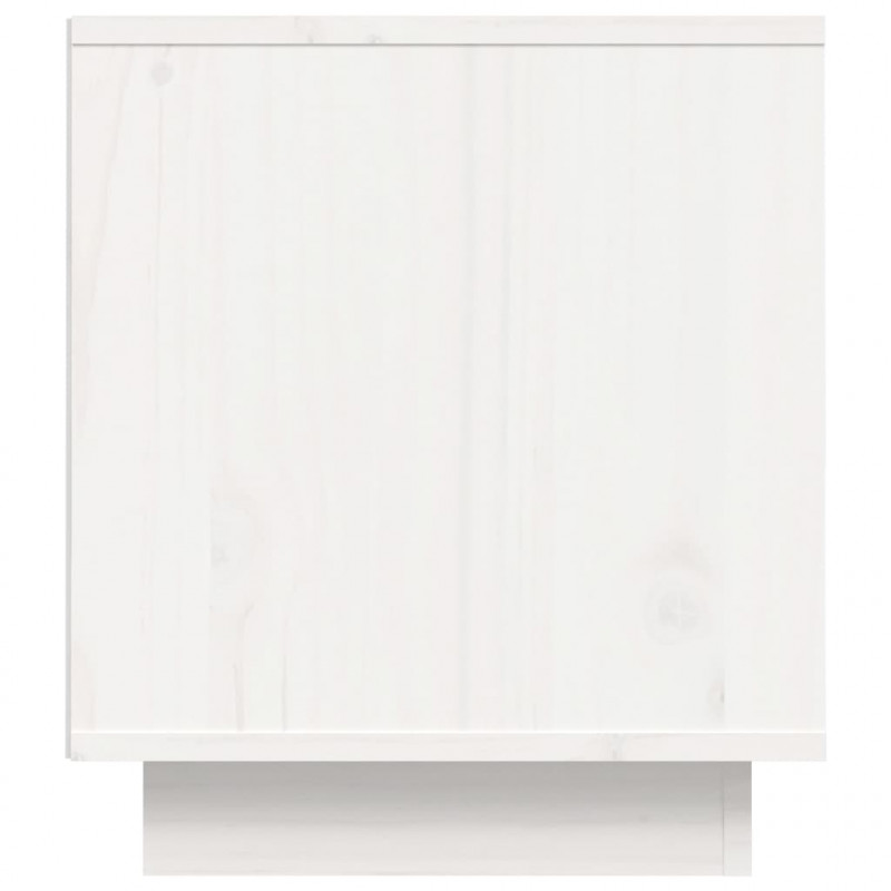 Szafka pod telewizor, biała, 80x35x40,5 cm, lite drewno sosnowe