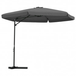 Parasol ogrodowy na słupku stalowym, 300 cm, antracytowy