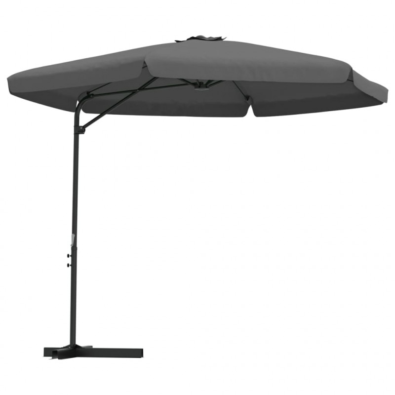 Parasol ogrodowy na słupku stalowym, 300 cm, antracytowy