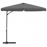 Parasol ogrodowy na słupku stalowym, 300 cm, antracytowy