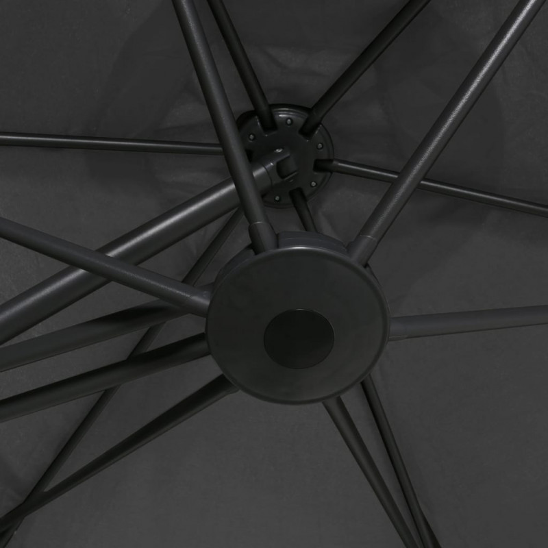 Parasol ogrodowy na słupku stalowym, 300 cm, antracytowy