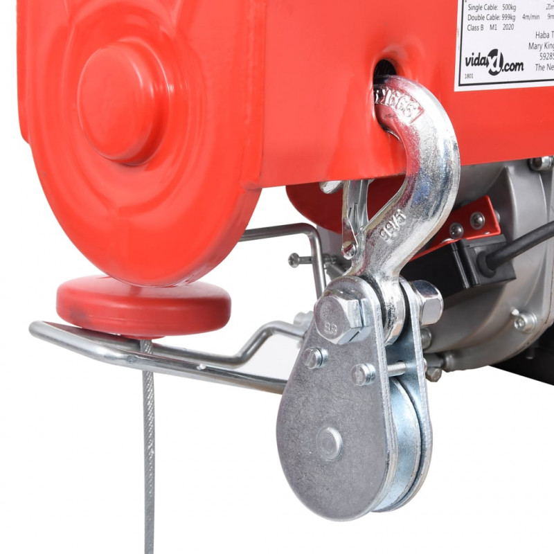 Elektryczna wciągarka z pilotem, 1300 W, 500/999 kg