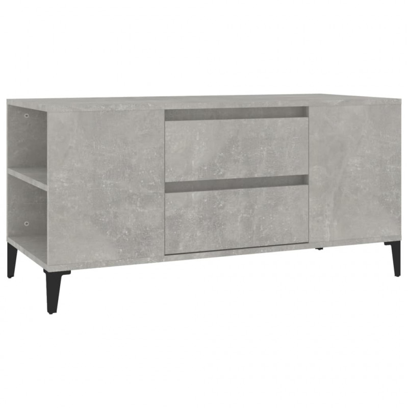 Szafka pod TV, szarość betonu, 102x44,5x50 cm