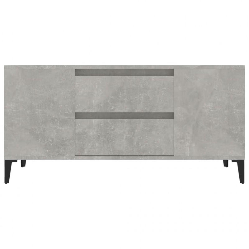 Szafka pod TV, szarość betonu, 102x44,5x50 cm