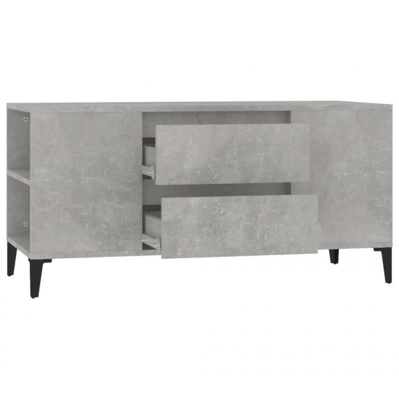 Szafka pod TV, szarość betonu, 102x44,5x50 cm