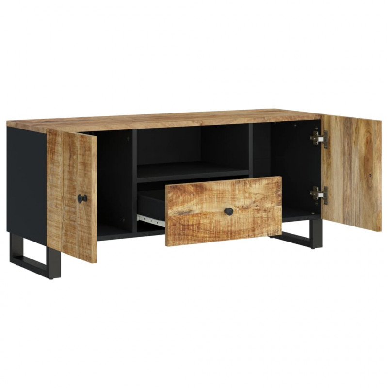 Szafka RTV, 105x33,5x46 cm, mango i materiał drewnopochodny