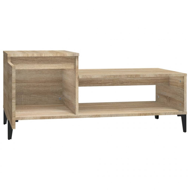 Stolik kawowy, dąb sonoma 100x50x45 cm, materiał drewnopochodny