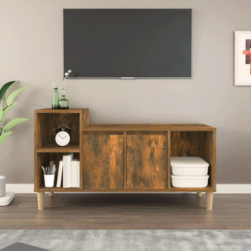 Szafka pod telewizor, przydymiony dąb, 100x35x55 cm