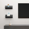 Półki ścienne, 2 szt., szare, 40x11,5x18 cm