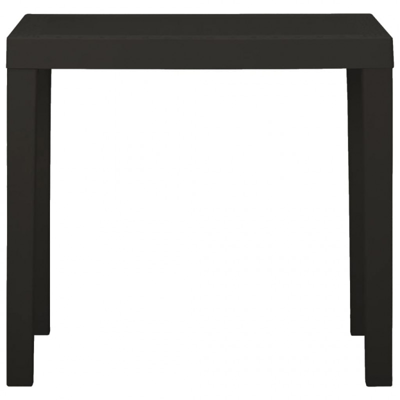 Stolik ogrodowy, antracytowy, 79 x 65 x 72 cm, plastikowy