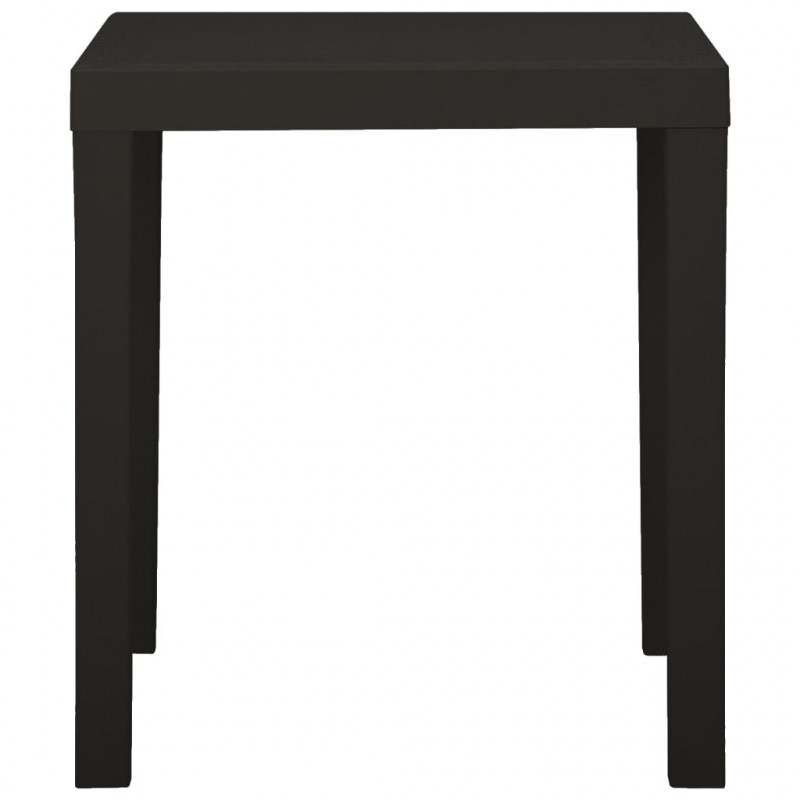 Stolik ogrodowy, antracytowy, 79 x 65 x 72 cm, plastikowy