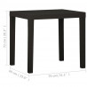 Stolik ogrodowy, antracytowy, 79 x 65 x 72 cm, plastikowy