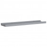Półki ścienne na zdjęcia, 2 szt., szare, 60x9x3 cm, MDF