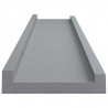 Półki ścienne na zdjęcia, 2 szt., szare, 60x9x3 cm, MDF