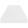Półki ścienne, 2 szt, wysoki połysk, białe, 90x23,5x3,8 cm, MDF