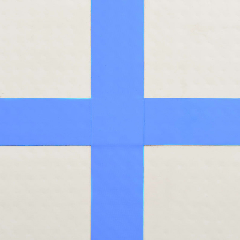 Mata gimnastyczna z pompką, 300x100x20 cm, PVC, niebieska