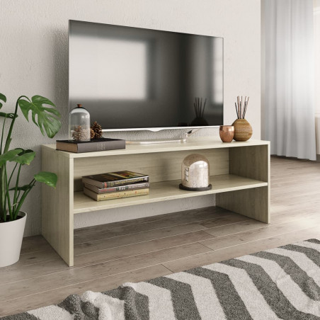 Szafka pod TV, dąb sonoma, 100x40x40cm, materiał drewnopochodny