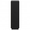 Szafka, czarna, 74x35x117 cm, lite drewno sosnowe