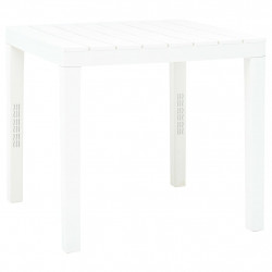 Stół ogrodowy, biały, 78 x 78 x 72 cm, plastikowy