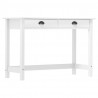 Stolik konsolowy Hill, 2 szuflady, 110x45x74 cm, lita sosna